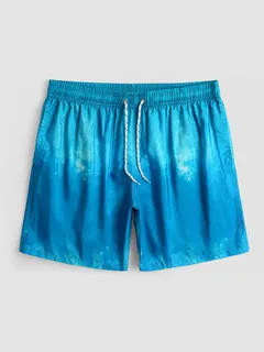 Shorts de baño con estampado tie-dye sombreado