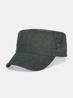 Hombre Algodón Retro militar Sombrero Pico Sombrero Plano Sombrero