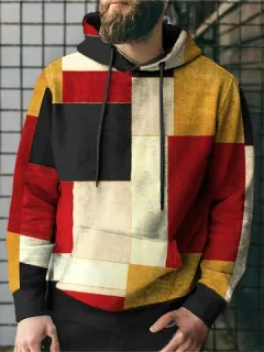 Sudaderas con capucha con cordón y bloques de color