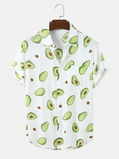 Camisas con estampado de aguacate de dibujos animados