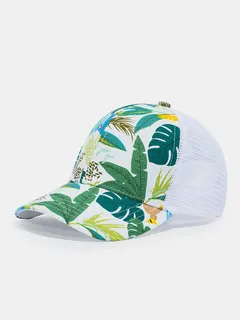 Béisbol con flor de malla unisex Sombrero