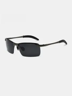 Men's Half Frame Square Sunglasses