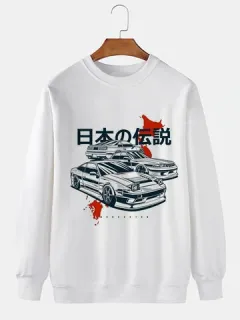 Sudaderas con estampado japonés Coche