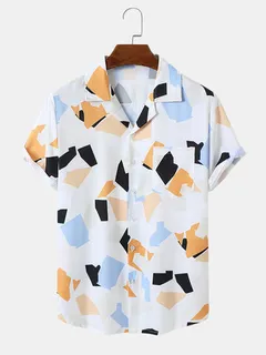 Camisas estampadas geométricas abstractas