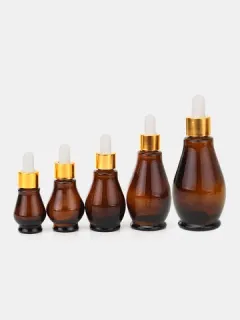 Amber Refillable Dropper Bottles