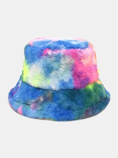 Unisex Colorful Cubo de teñido anudado Sombrero