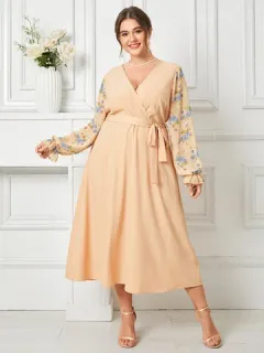 Estampado floral ditsy de talla grande Vestido