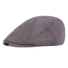 Gorra de pana boina delantera para hombre Warm Newsboy Sombrero