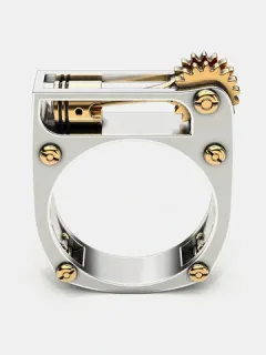 1 Pcs PunkMechanical Shape Alloy Ring