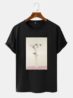 Camisetas con estampado de pintura floral