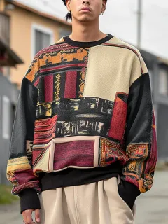 Sudaderas con estampado geométrico étnico