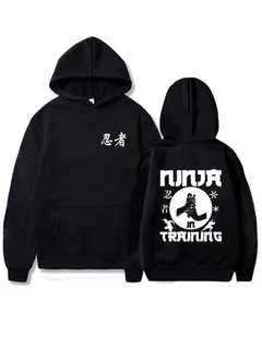 Sudaderas con capucha con estampado de ninja japonés