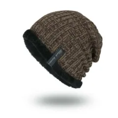 Sombrero Tide Knit Wool Sombrero Temporada Plus Warm Ab Yarn Long Standard Set Head Hombre al aire libre Sombrero Wm053