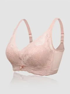 Non-wired bras with floral bow