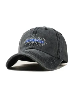 Gorra de béisbol de mezclilla lavada con bordado