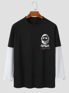 Camisetas divertidas con estampado de eslogan de astronauta