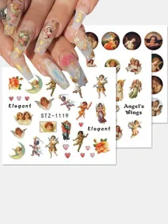 8 Cupid Eros transfer decals.