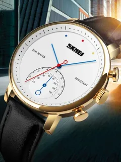 4 Colors Genuine Leather Alloy Quartz Watch