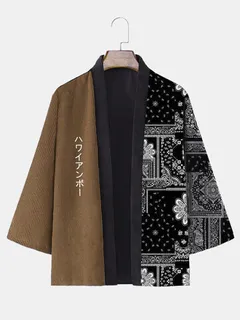 Kimono Japonés Paisley Patchwork