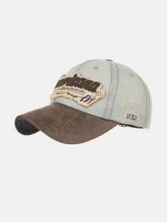 Gorra de béisbol con bordado americano de algodón lavado