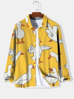 Camisas con estampado de pato en toda la prenda