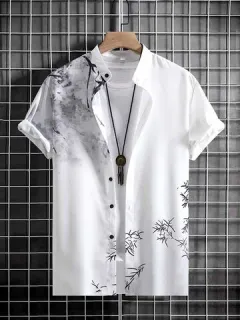 Estampado floral de bambú Camisa