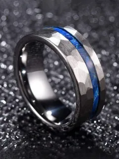 1 x Casual Irregular Geometric Stainless Steel Ring.