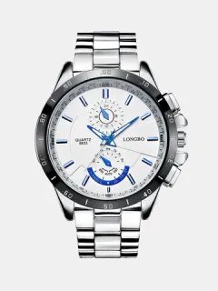 Luxury Silver Waterproof Watches for Men