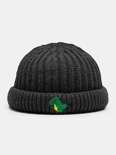 Gorra unisex con bordado de dinosaurio de dibujos animados Cráneo