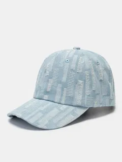 Gorra de béisbol unisex de mezclilla dañada