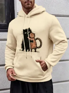 Lindas sudaderas con capucha estampadas Gato