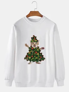 Árbol de Navidad Gato Sudaderas