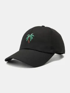 JASSY Unisex Algodón al aire libre Gorra de béisbol con bordado de palmeras