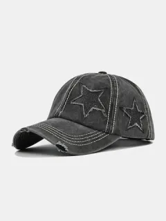 Gorra de béisbol unisex Star Patch Holes