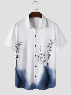 Camisas estampadas tinta china Planta