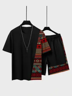 Ethnic geometric patchwork sets