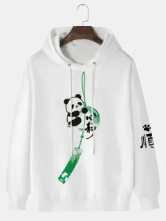 Sudaderas con capucha estampadas estilo chino Panda