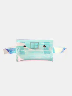 Women Transparent Rectangle Envelope Bag Laser Waist Bag