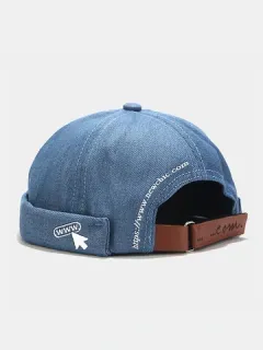 Gorro con sello de acero bordado para sitio de Internet unisex Cráneo