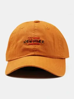 Gorra de béisbol unisex con letras de algodón lavado