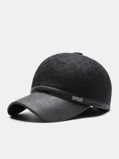 Gorra de béisbol con etiqueta de letras enrejado para hombre