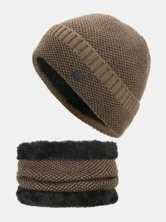 Conjunto de gorro de bufanda para hombre