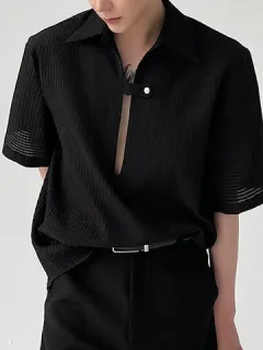 Polo ligeramente transparente Camisa