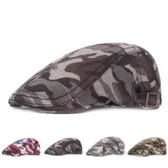 Boina de tela de camuflaje Gorra delantera Sombrero de vendedor de periódicos