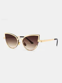 Unisex Metal Cat Eye Frame Sunglasses