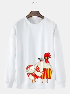 Sudaderas divertidas con estampado de pollo