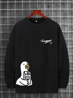 Sudaderas con estampado de letras de pato