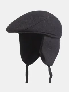 Hombres Grueso Oreja Gorras de boina de protección Gorra delantera cálida