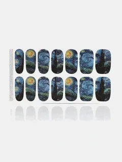 14pcs/set Starry Sky Nail Sticker