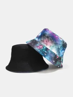 Graffiti Galaxy Fisherman Sombrero Lavabo de algodón para mujer Sombrero